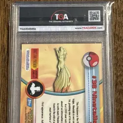 1999 Topps Pokemon TV Animation Edition Series 1 Ninetales #38 TGA 9 Mint Graded - Image 3