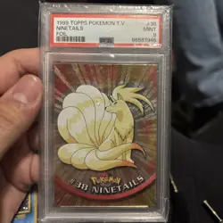1999 TOPPS POKEMON TV FOIL #38 NINETAILS PSA 9 - Image 1