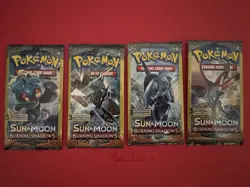 POKEMON Sun & Moon BURNING SHADOWS 3 Card Mini Booster Packs Complete Art Set - Image 4
