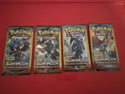 POKEMON Sun & Moon BURNING SHADOWS 3 Card Mini Booster Packs Complete Art Set - Image 5