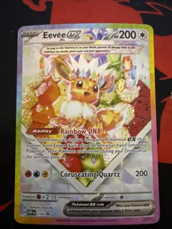 Pokemon TCG Prismatic Evolutions Eevee EX 174 Black Star Promo Card #174 - Image 1