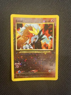 Pokemon Card TCG Entei #34 Black Star WOTC Movie Promo Reverse Holo - Image 1