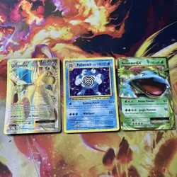 Dragonite EX, Venusaur EX, Poliwrath XY Evoulutions 3 card lot Pokemon - Image 1