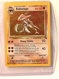 Pokemon Card Kabutops 60HP Fossil Set 9/62 Trading Cards - Image 1