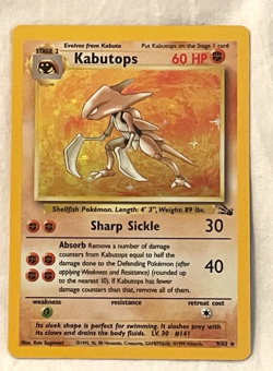 Pokemon Card Kabutops 60HP Fossil Set 9/62 Trading Cards - Image 3