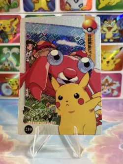 Pokemon HOLO Vintage Pocket Monsters Prism Sticker 1998 Nintendo Pikachu Paras - Image 4