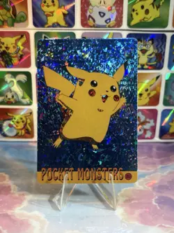Pokemon HOLO Vintage Pocket Monsters Prism Sticker 1998 Rare Nintendo Pikachu - Image 1
