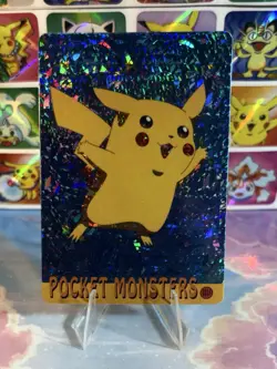 Pokemon HOLO Vintage Pocket Monsters Prism Sticker 1998 Rare Nintendo Pikachu - Image 4