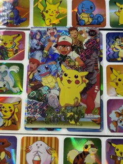 Pokemon Pikachu HOLO Vintage Pocket Monsters Prism Sticker 1998 Nintendo Japan - Image 1