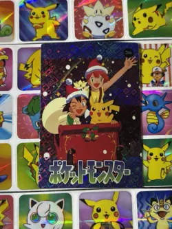 Pokemon Pikachu HOLO Vintage Pocket Monsters Prism Sticker 1998 Nintendo - Image 2