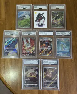 Pokemon AGS Slab Bundle x9 - Japanese Chinese - AR V Full Art NM PSA Taruka ACE - Image 1