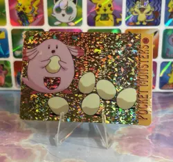 Pokemon HOLO Vintage Pocket Monsters Prism Sticker 1998 Nintendo Rare Chansey - Image 3