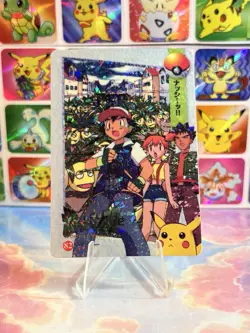 Pokemon HOLO Vintage Pocket Monsters Prism Sticker 1998 Nintendo Pikachu Misty - Image 1