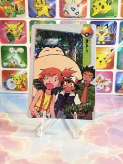 Pokemon HOLO Vintage Pocket Monsters Prism Sticker 1998 Nintendo Misty Snorlax - Image 2