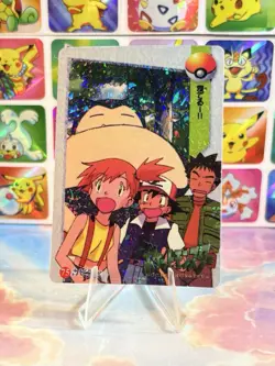 Pokemon HOLO Vintage Pocket Monsters Prism Sticker 1998 Nintendo Misty Snorlax - Image 3