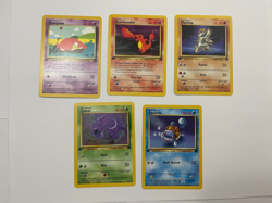 First Edition Pokemon Team Rocket Lot Slowpoke Charmander Zubat Squirtle Machop - Image 1
