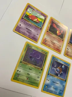 First Edition Pokemon Team Rocket Lot Slowpoke Charmander Zubat Squirtle Machop - Image 4