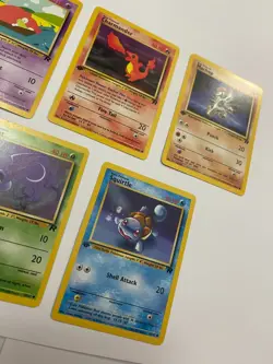 First Edition Pokemon Team Rocket Lot Slowpoke Charmander Zubat Squirtle Machop - Image 5