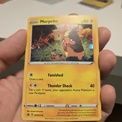 Morpeko Pokemon SWSH116 Black Star Promo Holo with Swirl - Image 1
