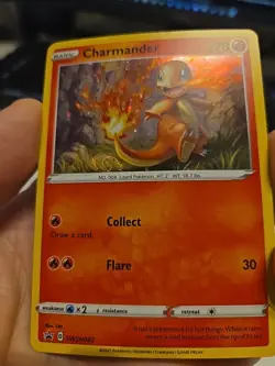 Charmander Fire Starter Pokemon SWSH092 Black Star Promo with HD Swirl - Image 2