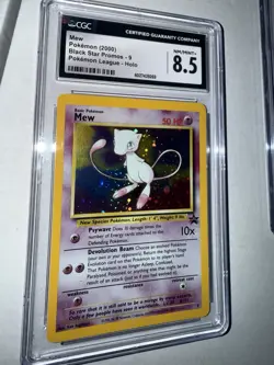 2000 Pokemon Black Star Promo Mew #9 CGC 8.5 NM/Mint+ - Pokemon League Holo WotC - Image 2