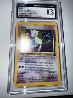 2000 Pokemon Black Star Promo Mew #9 CGC 8.5 NM/Mint+ - Pokemon League Holo WotC - Image 5