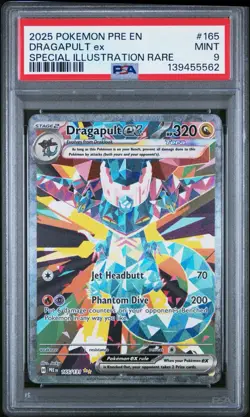 2025 POKEMON PRISMATIC EVOLUTIONS SPECIAL ILLUSTRATION RARE DRAGAPULT EX PSA 9 - Image 1