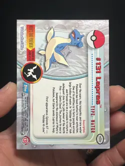 2000 Topps Pokemon TV Animation Edition Series 3 Non Holo #131 Lapras - Image 3