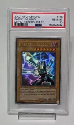 Yu-Gi-Oh! Barrel Dragon MRD-126 1st Edition PSA 10 Gem Mint FADED - Image 2
