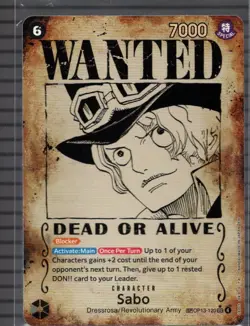 Sabo OP13-120 SP Holo Wanted Poster Art One Piece Card English Pack Fresh - Image 1