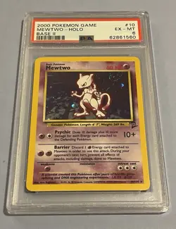 2000 Mewtwo - Holo Rare Pokemon TCG #10/102 Base Set Card PSA EX-MT - Image 2