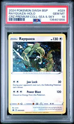 2024 POKEMON SWSH BLACK STAR PROMO #029 RAYQUAZA-HOLO PSA 10 - Image 1