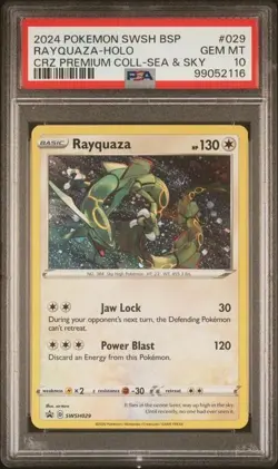 2024 POKEMON SWSH BLACK STAR PROMO #029 RAYQUAZA-HOLO PSA 10 - Image 1
