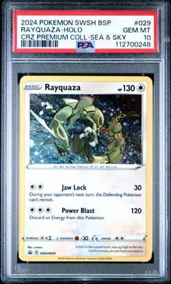 PSA 10 - 2024 POKEMON SWSH BLACK STAR PROMO 029 RAYQUAZA-HOLO - Image 1