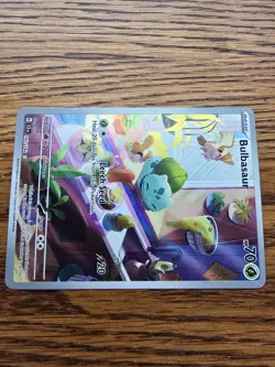 Pack Fresh Pokemon TCG Bulbasaur Stellar Crown Illustration Rare Card 143/142 - Image 2