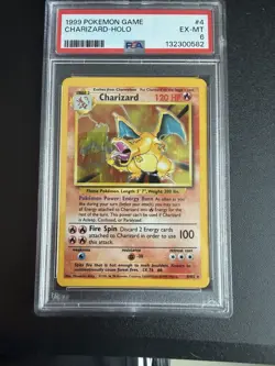 1999 Pokemon TCG Charizard Holo Rare Card Base Set 4/102 PSA 6 EX MT English #4 - Image 1