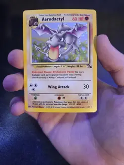 Aerodactyl Holo Fossil 1/62 LP Pokemon Card TGC - Image 3
