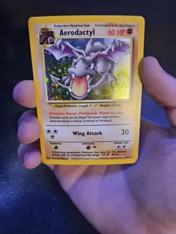 Aerodactyl Holo Fossil 1/62 LP Pokemon Card TGC - Image 4