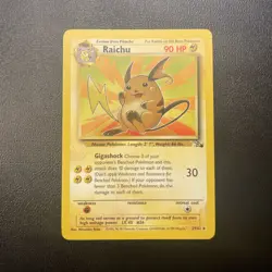 Pokemon TCG Raichu 29/62 Fossil Set Unlimited Non-Holo Card - Image 1