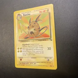 Pokemon TCG Raichu 29/62 Fossil Set Unlimited Non-Holo Card - Image 3