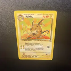 Pokemon TCG Raichu 29/62 Fossil Set Unlimited Non-Holo Card - Image 5