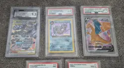 Graded Pokemon Lot of 5 TCG Cards 4 psa slab 1 cgc. char,gyar,gx tag team,arb,sp - Image 2