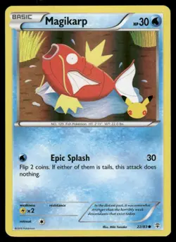 Pokemon Cards Magikarp 22/83 Generations 20th Anniversary Common NM - Image 1