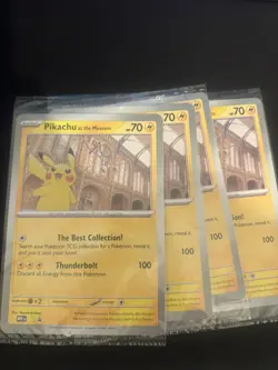 Pokemon TCG Pikachu At The Museum Promo Card X4 BRAND NEW SEALED!✅ - Image 1