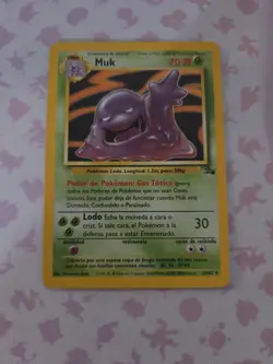 Pokemon TCG Muk Holo Rare Card 13/62 Fossil Set WOTC Spanish 1999 - Image 1