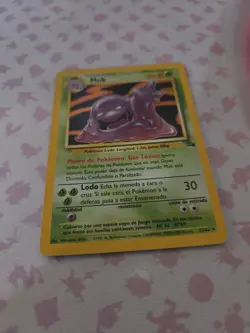 Pokemon TCG Muk Holo Rare Card 13/62 Fossil Set WOTC Spanish 1999 - Image 2