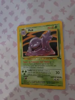 Pokemon TCG Muk Holo Rare Card 13/62 Fossil Set WOTC Spanish 1999 - Image 3