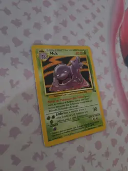 Pokemon TCG Muk Holo Rare Card 13/62 Fossil Set WOTC Spanish 1999 - Image 4