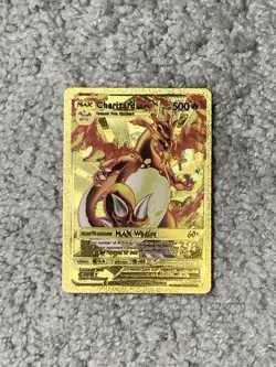 Charizard DX HP500 MAX Wildfire Gold Foil Fan Art Display Card - Image 1