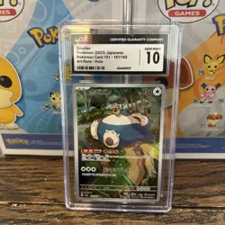 CGC GEM MINT 10 Snorlax 181/165 SV2A Japanese Pokemon Card 151 Art Rare 😴 - Image 1